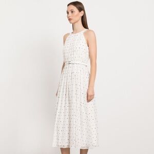 MAX MARA 100% Silk Polka Dot Halter Dress – Made in Italy